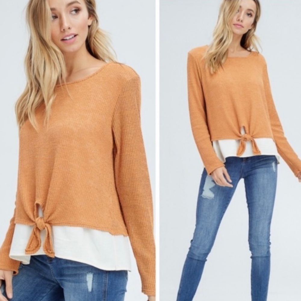 Laine Street Sweater/faux Shirt  Size L   NWT